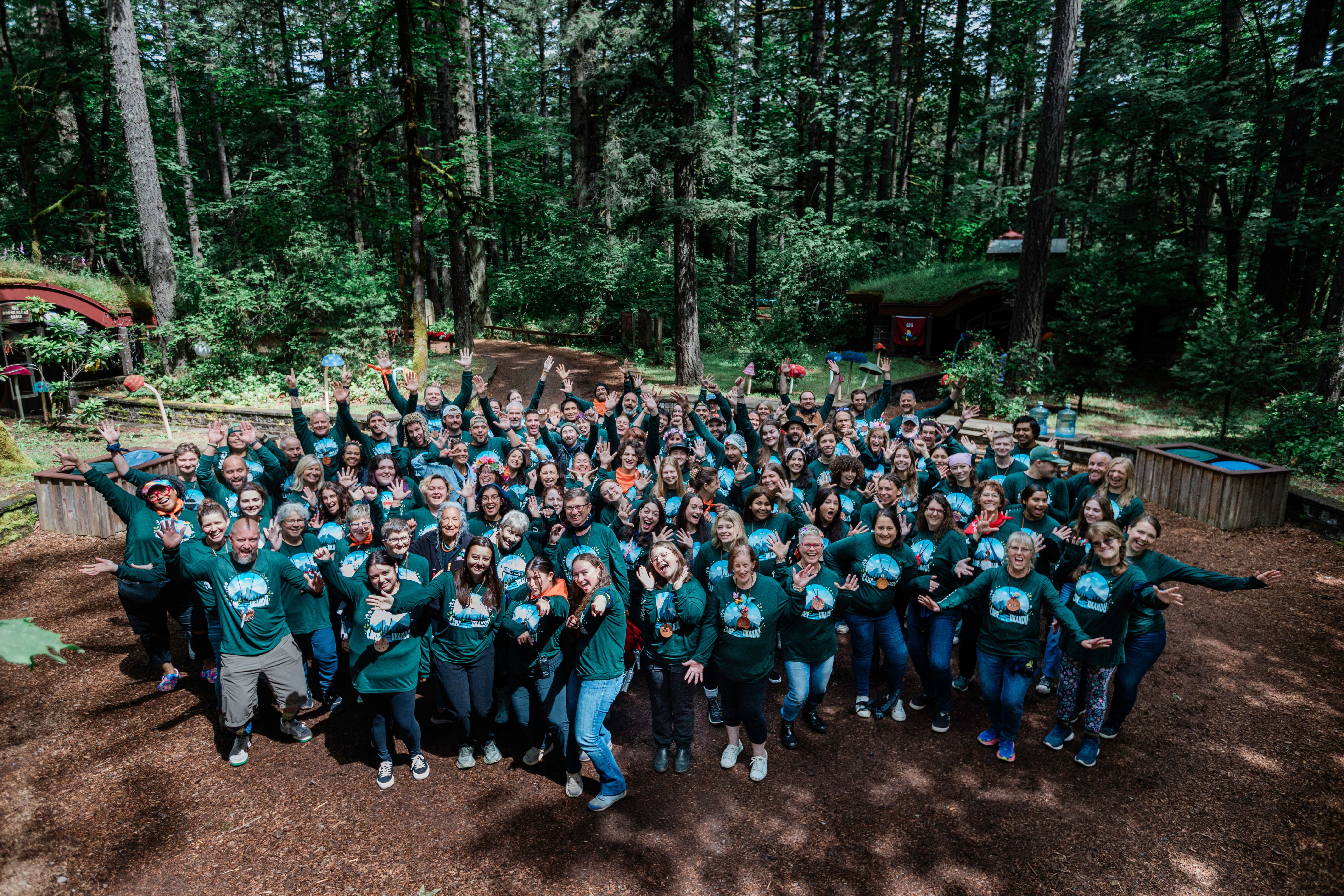 Camp volunteer group photo